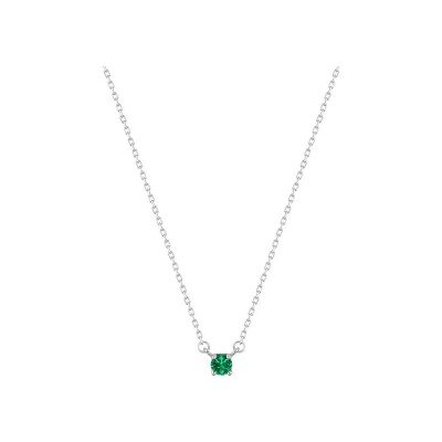 Collier en argent rhodié et oxyde de zirconium