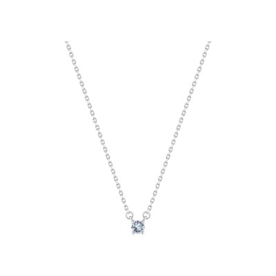 Collier en argent rhodié et oxyde de zirconium