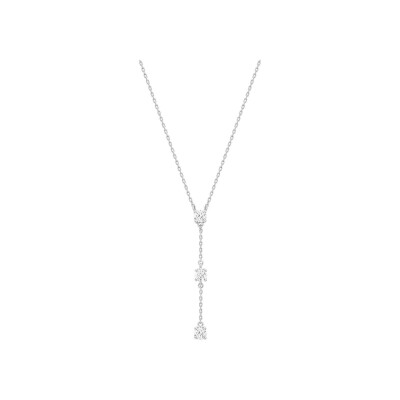 Collier en argent rhodié et oxyde de zirconium