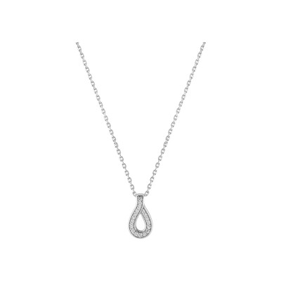 Collier en argent rhodié et oxyde de zirconium