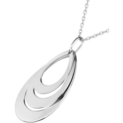 Collier à graver en argent rhodié