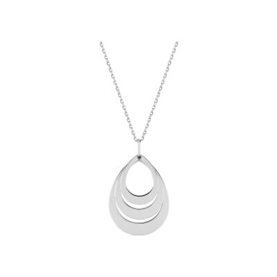 Collier à graver en argent rhodié