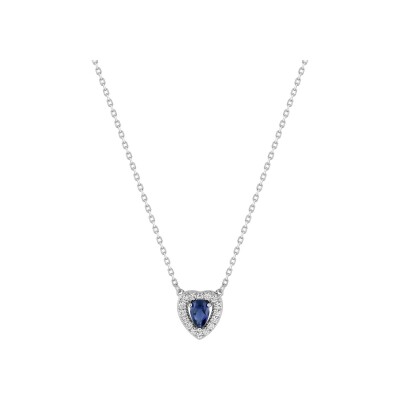 Collier en argent rhodié et oxyde de zirconium