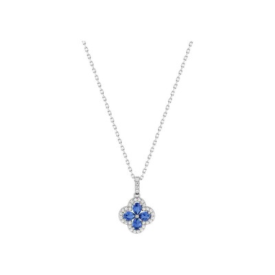 Collier en argent rhodié et oxyde de zirconium