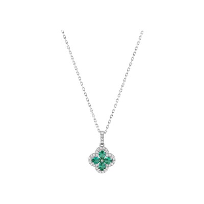 Collier en argent rhodié et oxyde de zirconium