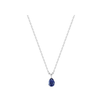 Collier en argent rhodié et oxyde de zirconium