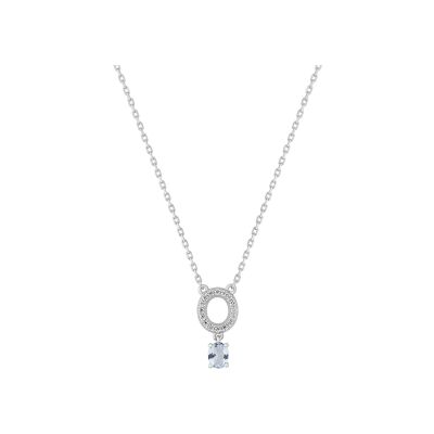 Collier en argent rhodié et oxyde de zirconium