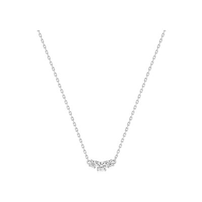 Collier en argent rhodié et oxyde de zirconium