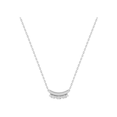 Collier en argent rhodié et oxyde de zirconium