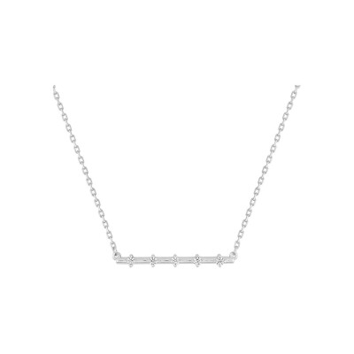 Collier en argent rhodié et oxyde de zirconium