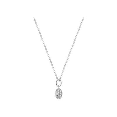 Collier en argent rhodié et oxyde de zirconium