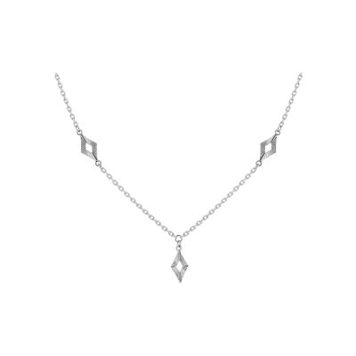 Collier en argent rhodié