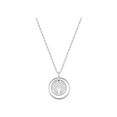 Collier en argent rhodié