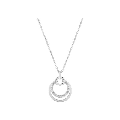 Collier en argent rhodié et oxyde de zirconium
