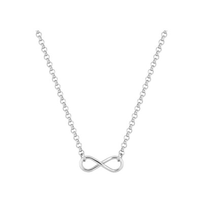 Collier en argent rhodié