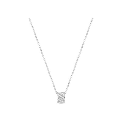 Collier en argent rhodié et oxyde de zirconium