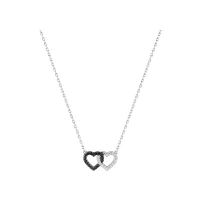 Collier en argent rhodié et oxyde de zirconium