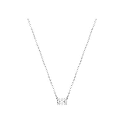Collier en argent rhodié et oxyde de zirconium