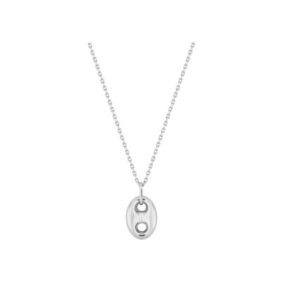 Collier en argent rhodié