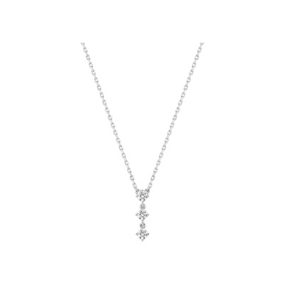 Collier en argent rhodié et oxyde de zirconium