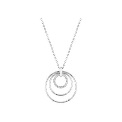 Collier en argent rhodié et oxyde de zirconium
