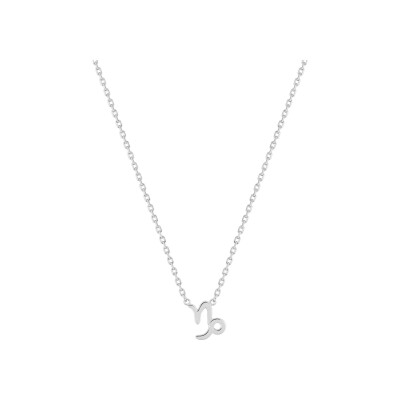 Collier zodiaque Capricorne en argent rhodié