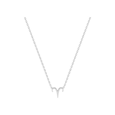 Collier zodiaque Bélier en argent rhodié