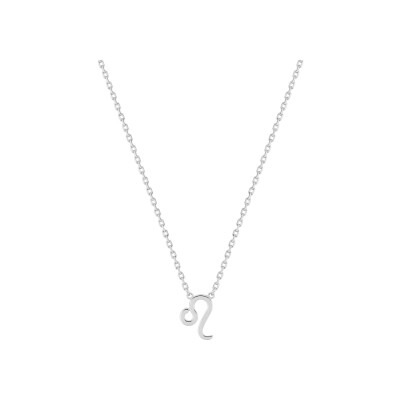 Collier zodiaque Lion en argent rhodié