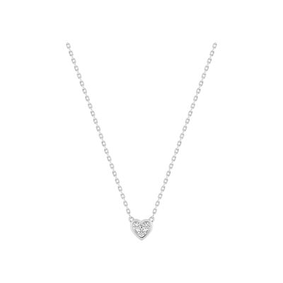 Collier en argent rhodié et oxyde de zirconium