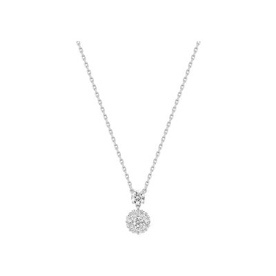 Collier en argent rhodié et oxyde de zirconium