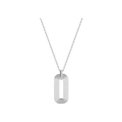 Collier en argent rhodié
