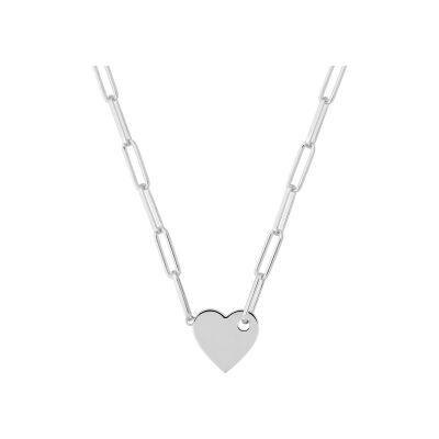 Collier en argent rhodié