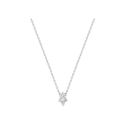 Collier en argent rhodié et oxyde de zirconium