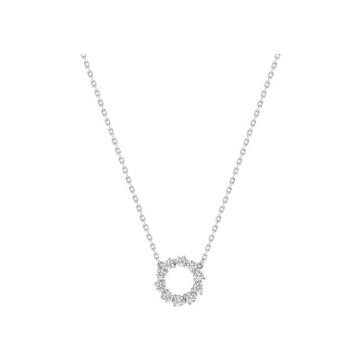 Collier en argent rhodié et oxyde de zirconium