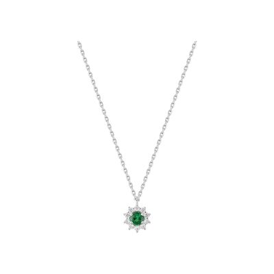 Collier en argent rhodié et oxyde de zirconium
