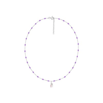 Collier en argent rhodié