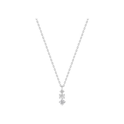 Collier en argent rhodié et oxyde de zirconium