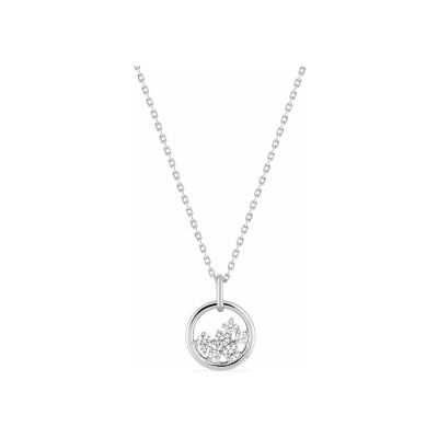 Collier en argent rhodié et oxyde de zirconium
