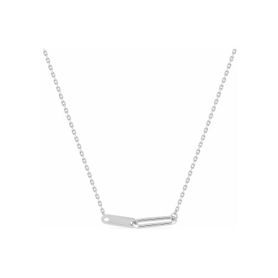 Collier en argent rhodié