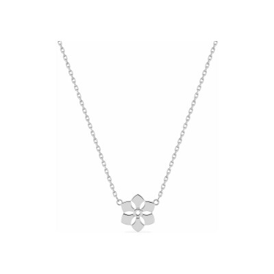 Collier en argent rhodié
