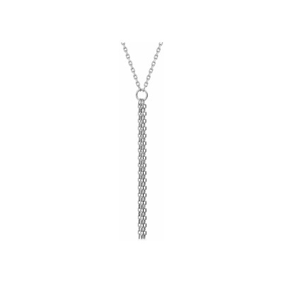 Collier en argent rhodié
