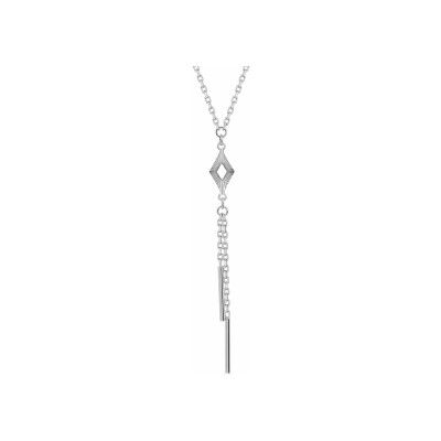Collier en argent rhodié
