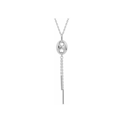 Collier en argent rhodié