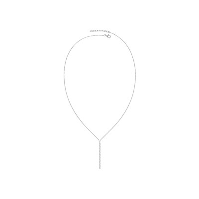Collier en argent rhodié et oxyde de zirconium