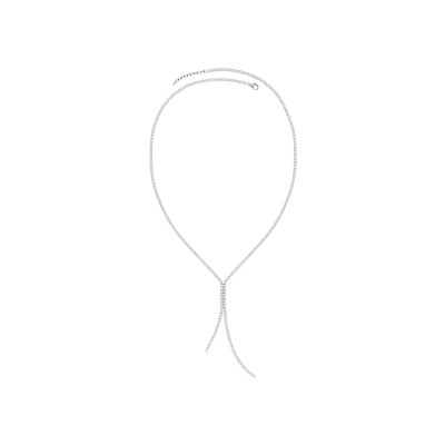 Collier en argent rhodié et oxyde de zirconium