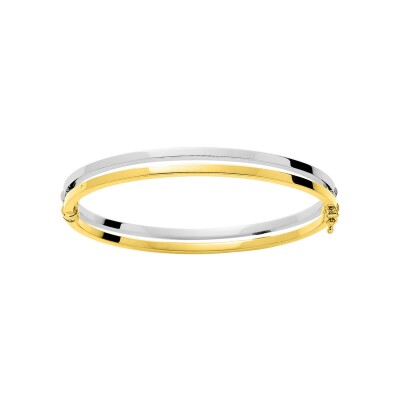 Bracelet Jonc en or jaune et or blanc