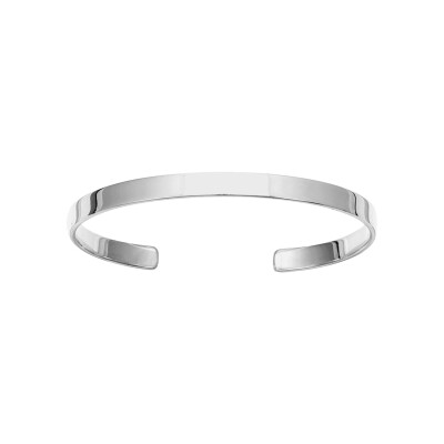 Bracelet Jonc en argent rhodié