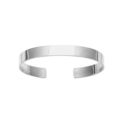 Bracelet Jonc en argent rhodié