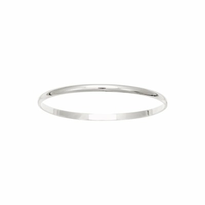 Bracelet jonc en argent rhodié