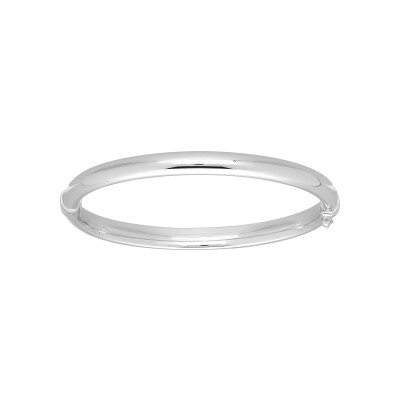 Bracelet Jonc en argent rhodié